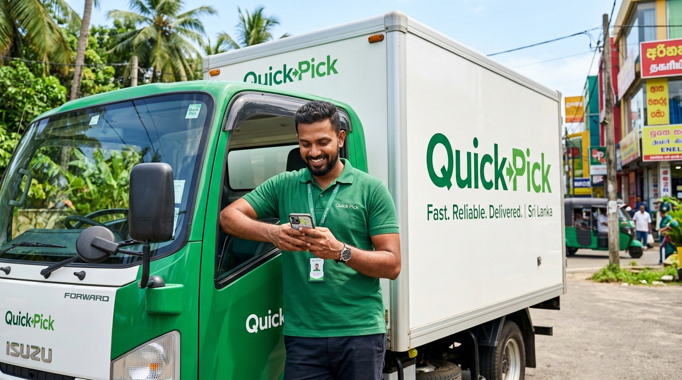 Quick Pick Social Impact driver delivery truck